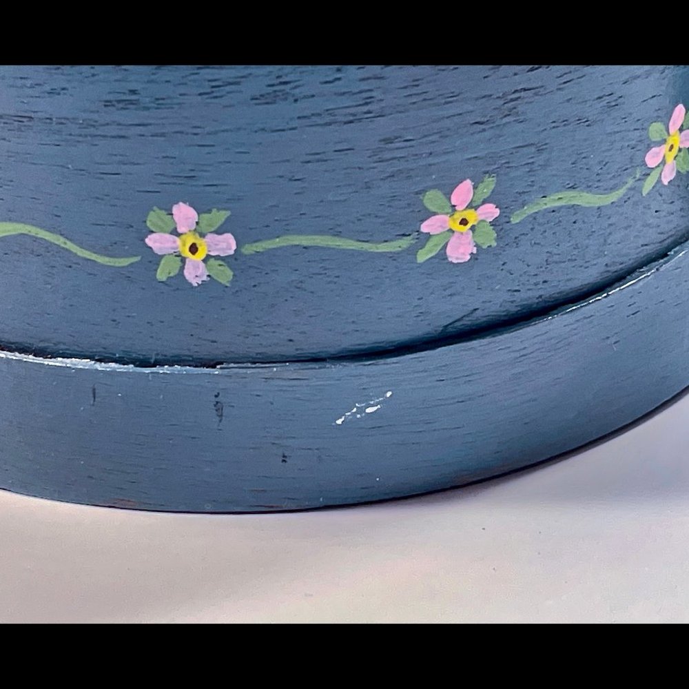 ▪️VTG▪️1980's Floral Hand-Painted Wooden CottageCore Box - Picture 10 of 10